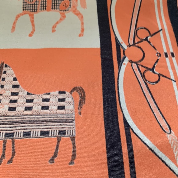 Reversible New Cashmere Western Horse Scarf Shawl Pashmina Blanket Wrap wFringe - Picture 4 of 6